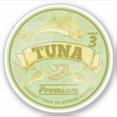 Tonijn kan pop kunst ingeblikte vis sticker (Voorkant)