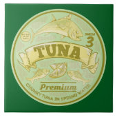 Tonijn kan pop kunst ingeblikte vis tegeltje (Voorkant)