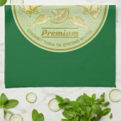 Tonijn kan pop kunst ingeblikte vis theedoek (Gevouwen)