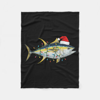 Tonijn Kerstverlichting Festief Grappig Kerstmis Fleece Deken