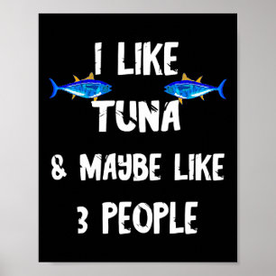 Tonijn Roofzuchtige Vis Tonijn Doos Grappige Tonij Poster