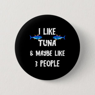 Tonijn Roofzuchtige Vis Tonijn Doos Grappige Tonij Ronde Button 5,7 Cm