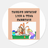 tonijn SMOOTHIE grap Ronde Sticker (Voorkant)