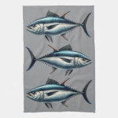 Tonijn Vis Grijze Thee Handdoek (Verticaal)