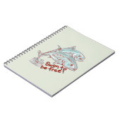 Tonijn Vis ontsnapt aan een blikje Notitieboek (Linkerzijde)