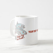 Tonijn vis tin grappige ontsnapping koffiemok (Voorkant links)