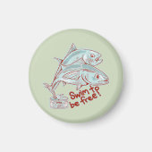 Tonijn vis tin grappige ontsnapping magneet (Voorkant)