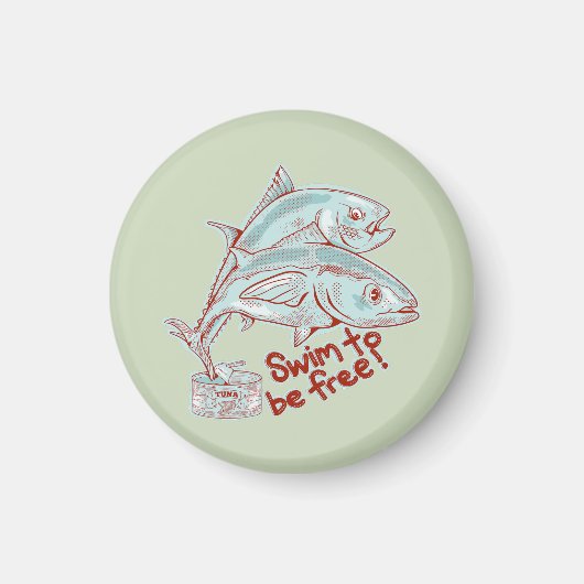 Tonijn vis tin grappige ontsnapping magneet (Voorkant)