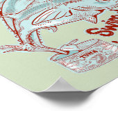 Tonijn vis tin grappige ontsnapping poster (Hoek)