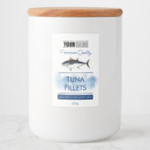 Tonijn Visfilets Productlabel met Logo Voedselcontainer Etiket (Voorkant)