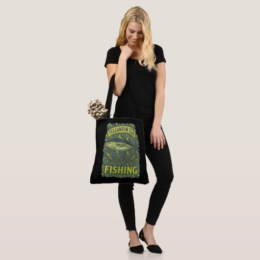 tonijn vissen tote bag (Op model)