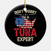 Tonijn Vist blauwvintonijn zalm Keramisch Ornament (Achterkant)