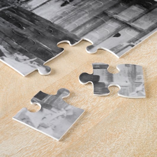 tonijn: zwart en wit legpuzzel (Zijkant)