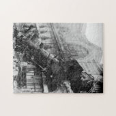 tonijn: zwart en wit legpuzzel (Horizontaal)