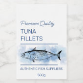 Tonijnfilets Productlabel Voedselcontainer Etiket (Enkel label)