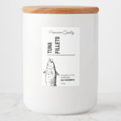 Tonijnfilets Productlabel Voedselcontainer Etiket (Voorkant)