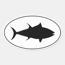 Tonijnpictogram Ovale Sticker
