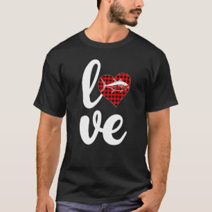 Tonijnvis Buffel Plaid Liefde Tonijn Valentijn S D T-shirt