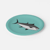 Tonijnvisliefhebber Tonijn Papieren Bordje (Gekanteld)