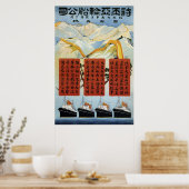 tonijnvisserij in de Stille Oceaan met China Poster (Keuken)