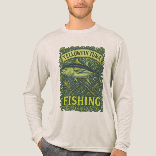 tonijnvisserij Tri-Blend shirt (Voorkant volledig)