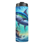 Tonijnvloedgolf: boot, Storm, oceaankracht Thermosbeker (Voorkant)