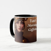Toni's Morning Cafeïne Gepersonaliseerde  Mok (Voorkant links)