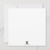 Tonkinese Black and White Illustration Note Card Notitiekaartje (Achterkant)