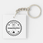 Tonkinese Cat Portrait Sleutelhanger (Achterkant)