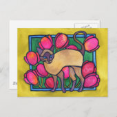 Tonkinese en Tulips Briefkaart (Voorkant / Achterkant)