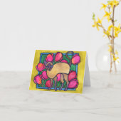 Tonkinese en Tulpen Kaart (Gele Bloem)