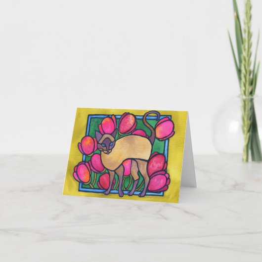 Tonkinese en Tulpen Kaart (Voorkant)