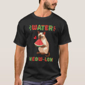 Tonkinese Kat Eten Watermeloen Zomer Vibes Water T-shirt (Voorkant)