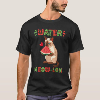 Tonkinese Kat Eten Watermeloen Zomer Vibes Water T-shirt