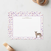 Tonkinese kat gepersonaliseerde briefpapier notitiekaartje (Voorkant / Achterkant in situ)