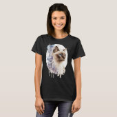 Tonkinese Kat Kersenbloesem Waterverf Sakura Flo T-shirt (Voorkant volledig)