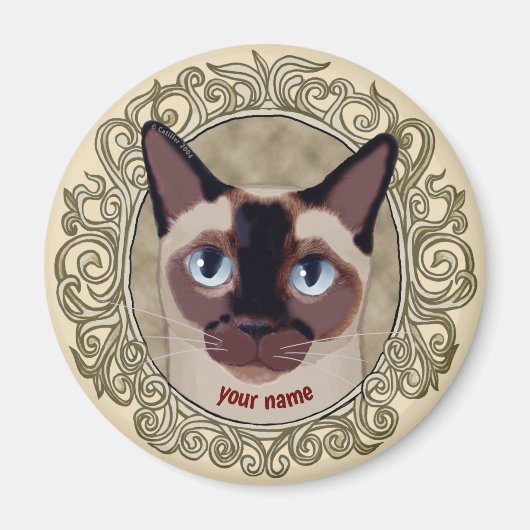 Tonkinese Kat magneet (Voorkant)