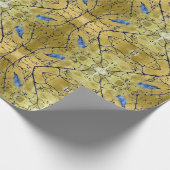 Tonkinson - Bluebird ii gold gift wrap Cadeaupapie Cadeaupapier (Hoek)