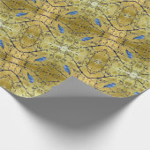 Tonkinson - Bluebird ii gold gift wrap Cadeaupapier (Hoek)