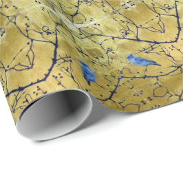 Tonkinson - Bluebird ii gold gift wrap Cadeaupapier