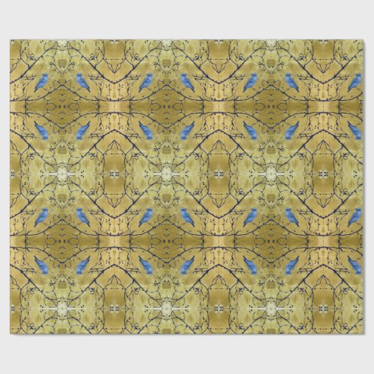 Tonkinson Gold wrappapier - Bluebird ii Cadeaupapier (Vlak)