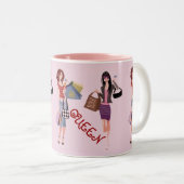 TONNEN COLLECTIE TWEEKLEURIGE KOFFIEMOK (Voorkant rechts)