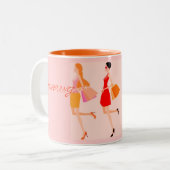 TONNEN COLLECTIE TWEEKLEURIGE KOFFIEMOK (Voorkant links)