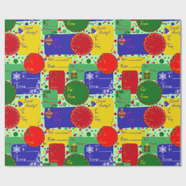 Tonnen Kerstcadeaupapier met labels Cadeaupapier