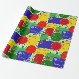 Tonnen Kerstcadeaupapier met labels Cadeaupapier
