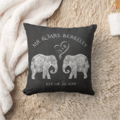 TONNEN LIEFDE | Olifant paar aangepaste bruiloft c Kussen (Deken)