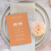 TONNEN VAN LIEFDE/Olifant Custom Kleur Bruiloft ui Kaart