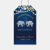 TONNEN VAN LIEFDE/Olifant Nachtverlichting Bruilof Cadeaulabel (Voorkant)