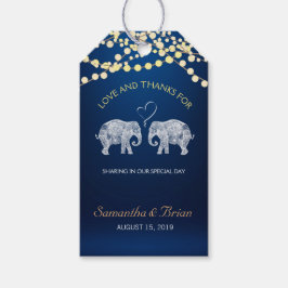 TONNEN VAN LIEFDE/Olifant Nachtverlichting Bruilof Cadeaulabel