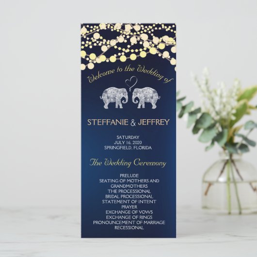 TONNEN VAN LIEFDE/Olifant Nachtverlichting Trouwpr Programmakaart (Staand voorkant)